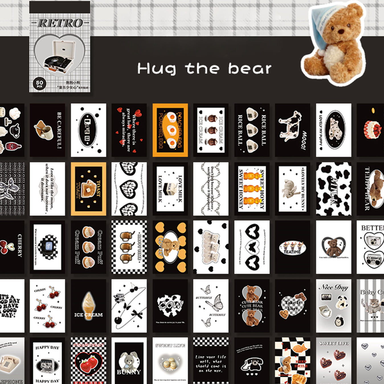 Wholesale Paper Hand Account Decoration Material Stickers 50 Sheets